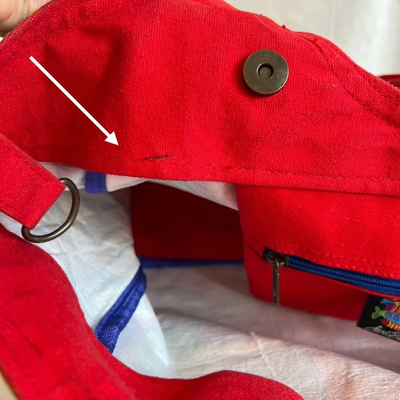 Laurel Burch Vibrant Fish Satchel Bag Purse Carryall. - Picture 13 of 14